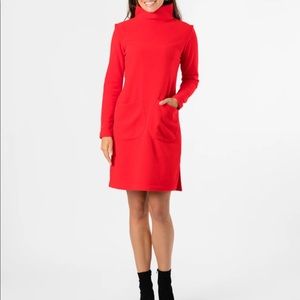 Dudley Stephens Red Dunham Vello Fleece Dress XS